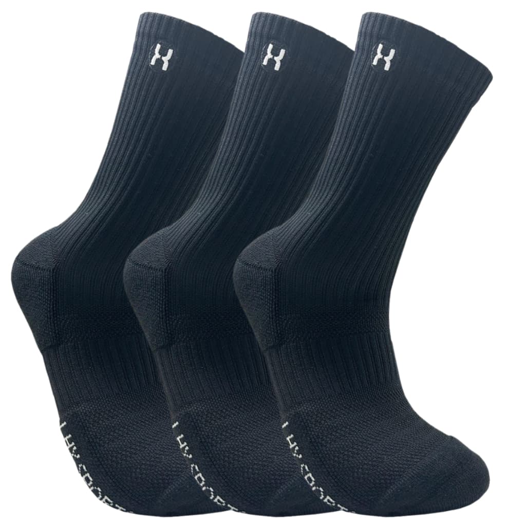 Kit 3 Pares de Meia Masculina Feminina Cano Alto Compressão Esportiva Academia Futebol Basquete