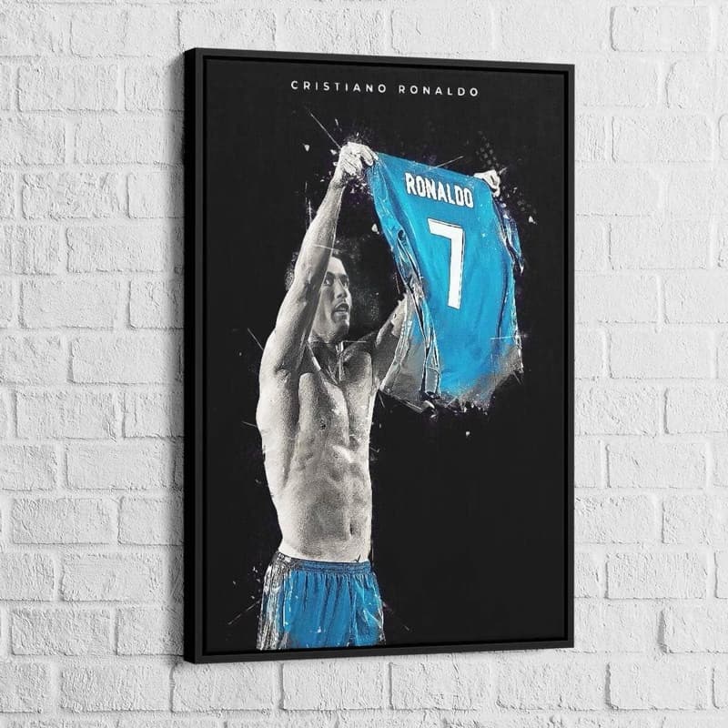 Quadro decorativo cristiano ronaldo camisa 7 quadro cr7 1 peça mdf 3mm Decoração de Parede quadros decorativos quarto