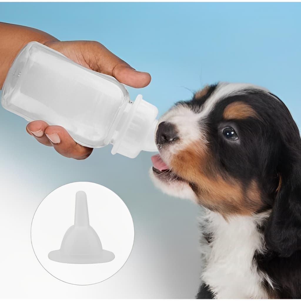 Mamadeira Pet 120ml Filhotes Cachorros Gatos Caes kit com 3 pecas
