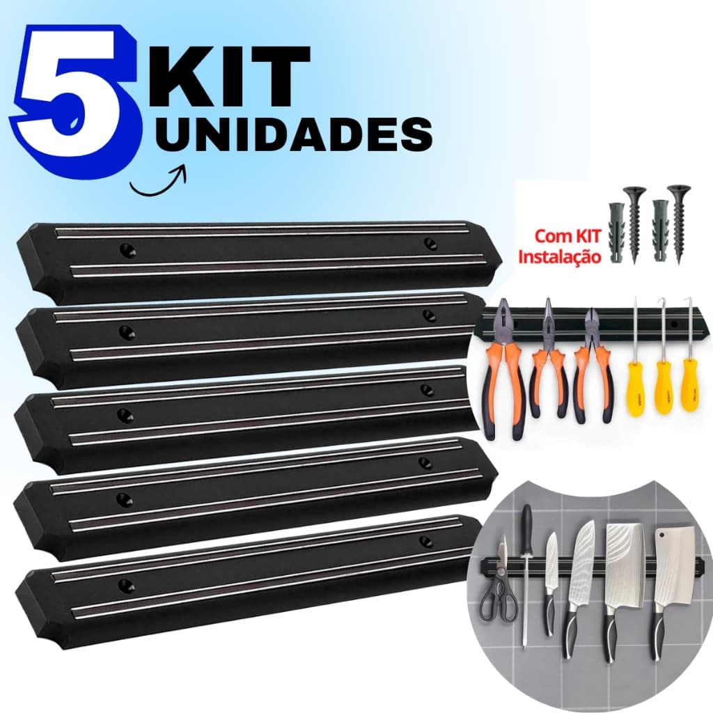 Barra Magnética Imã Para Facas Ferramentas e Utensílios 33cm