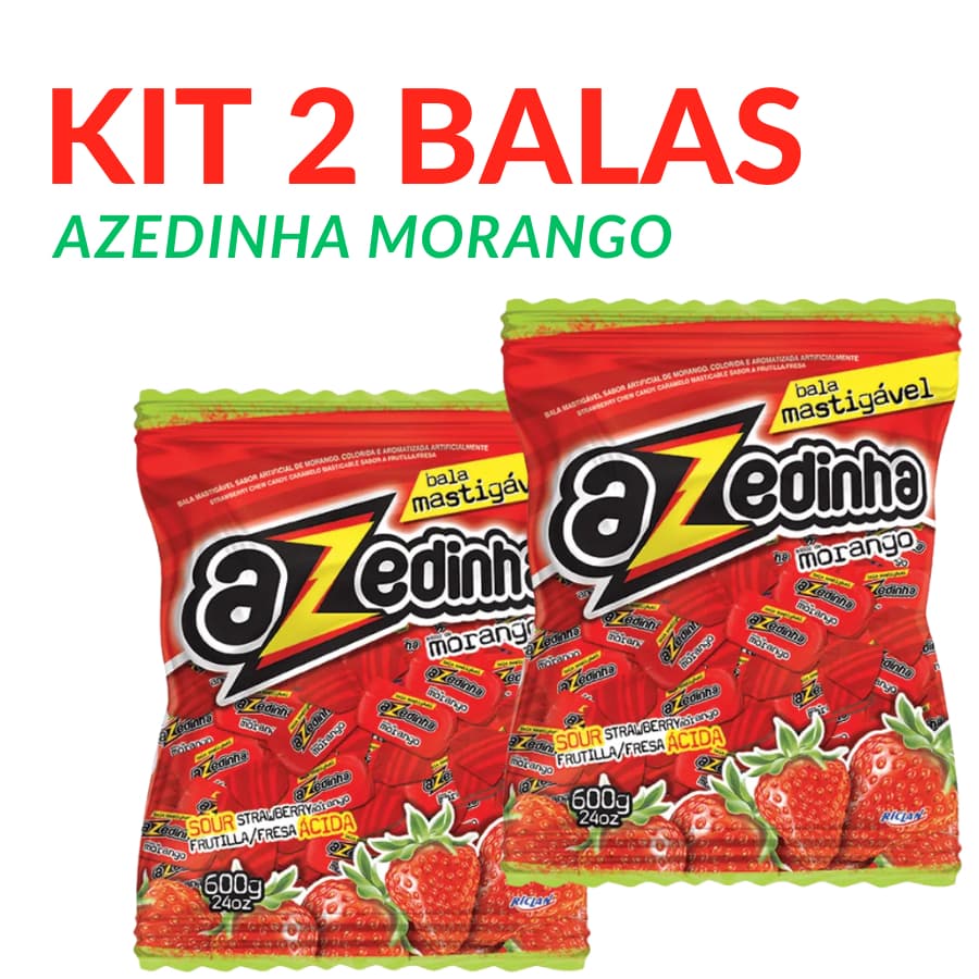 Kit 2 Bala Azedinho Morango 500g Por Unidade - Icekiss