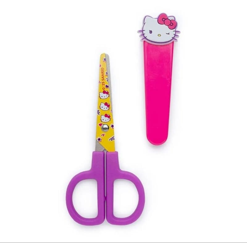 Tesoura Hello kitty com capa protetora Leo&Leo