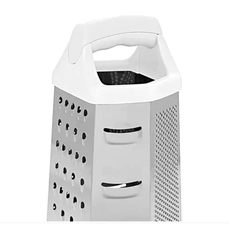 Ralador de Legumes Cortador Fatiador Inox Manual 4 Faces Multifuncional para Alimentos Cenoura Alho