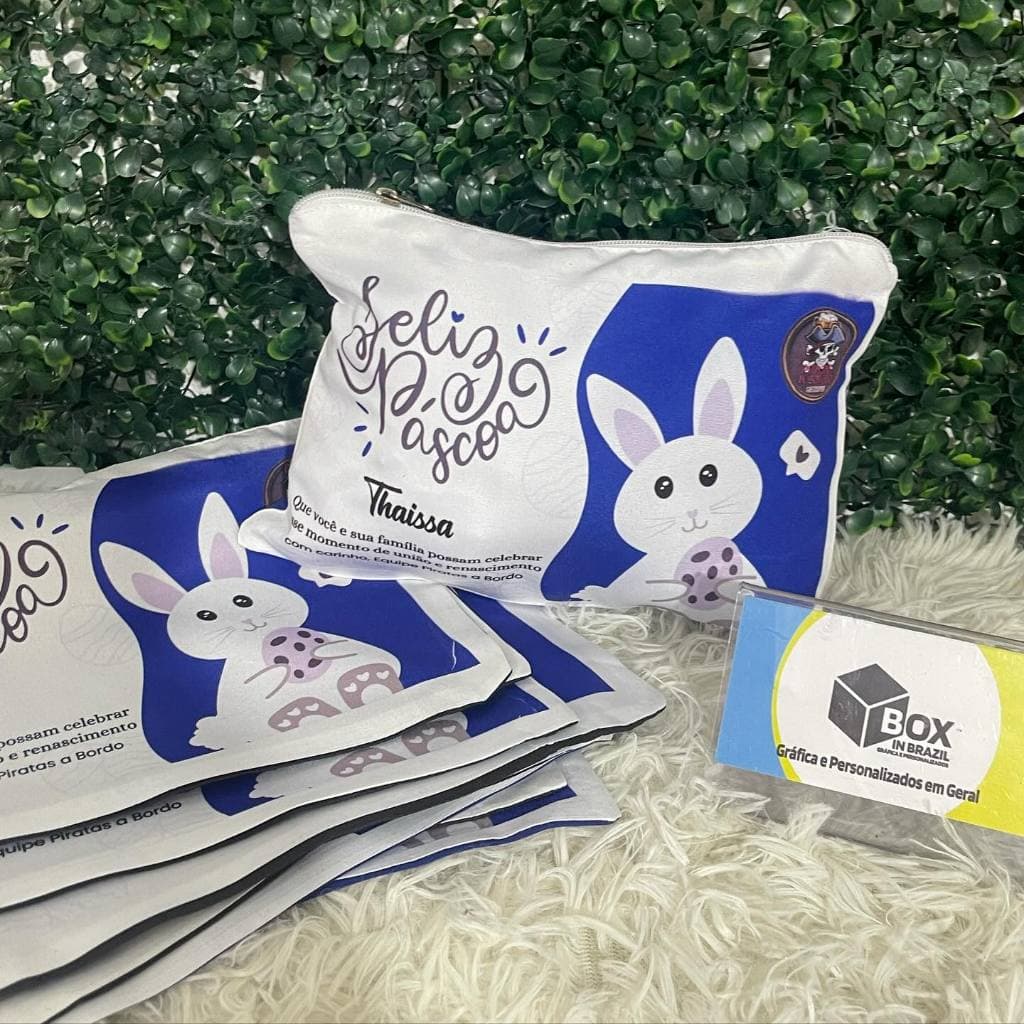 NECESSAIR PÁSCOA BRINDE PARA BARRA DE CHOCOLATE KIT COM 5 E 10 UNIDADES