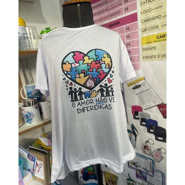 Camiseta Autismo Personalizada com Nome Infantil ou Adulto