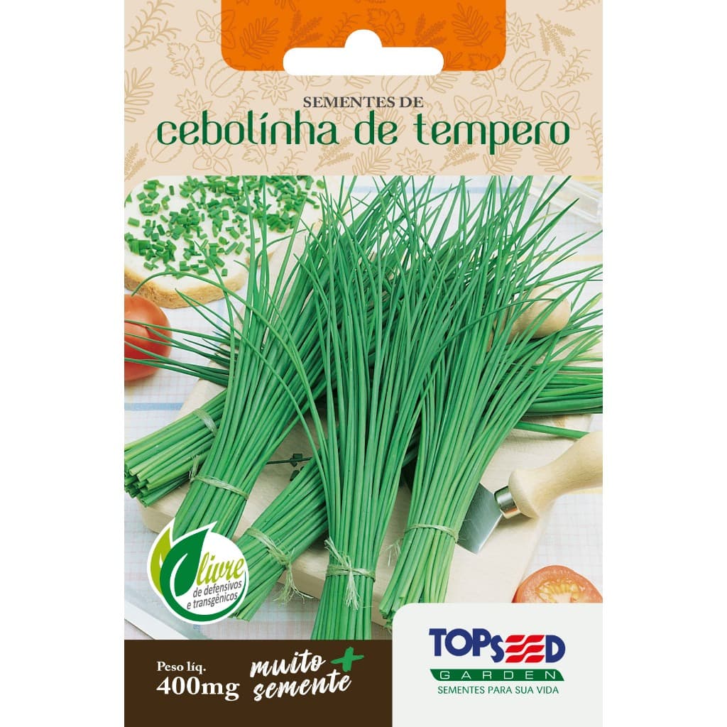 Sementes de Cebolinha de Tempero 400mg Topseed Garden