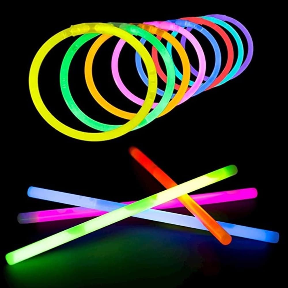 Pulseira Neon Fluorescente Brilhante Balada Festa e Casamentos 50 Unidades