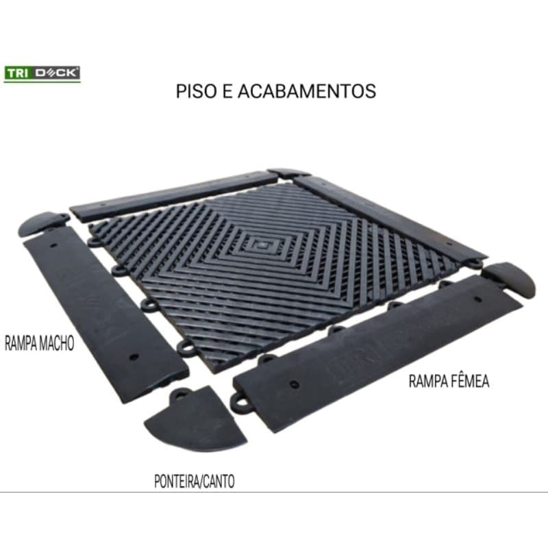 Rampa acabamento piso modular Tribello