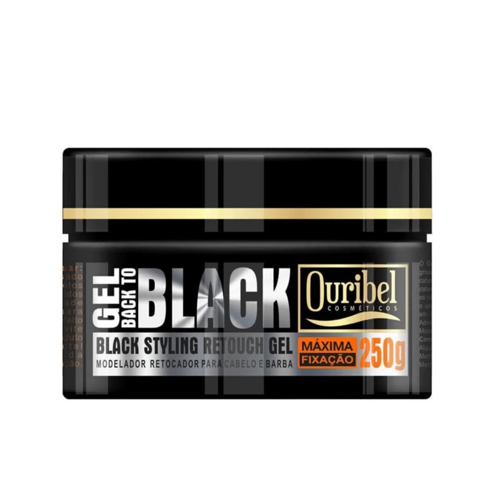 Gel Cera Black Ouribel Modelador Capilar Máxima Fixação 250g