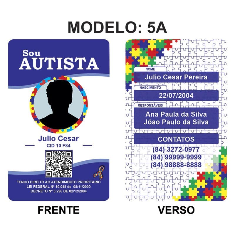 KIT CRACHÁ AUTISMO TEA AZUL + CORDÃO + CAPINHA