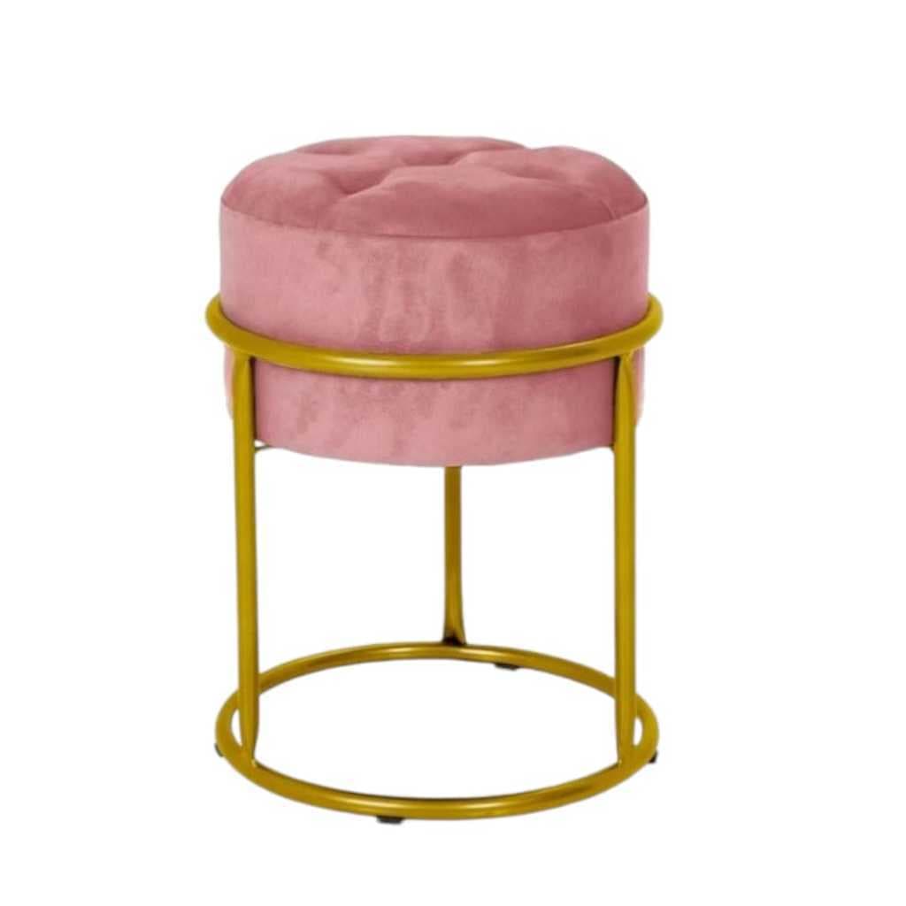 Puff Banqueta de Ferro com Argola - Decoração para Quarto, Sala, Penteadeira e Ambientes Modernos