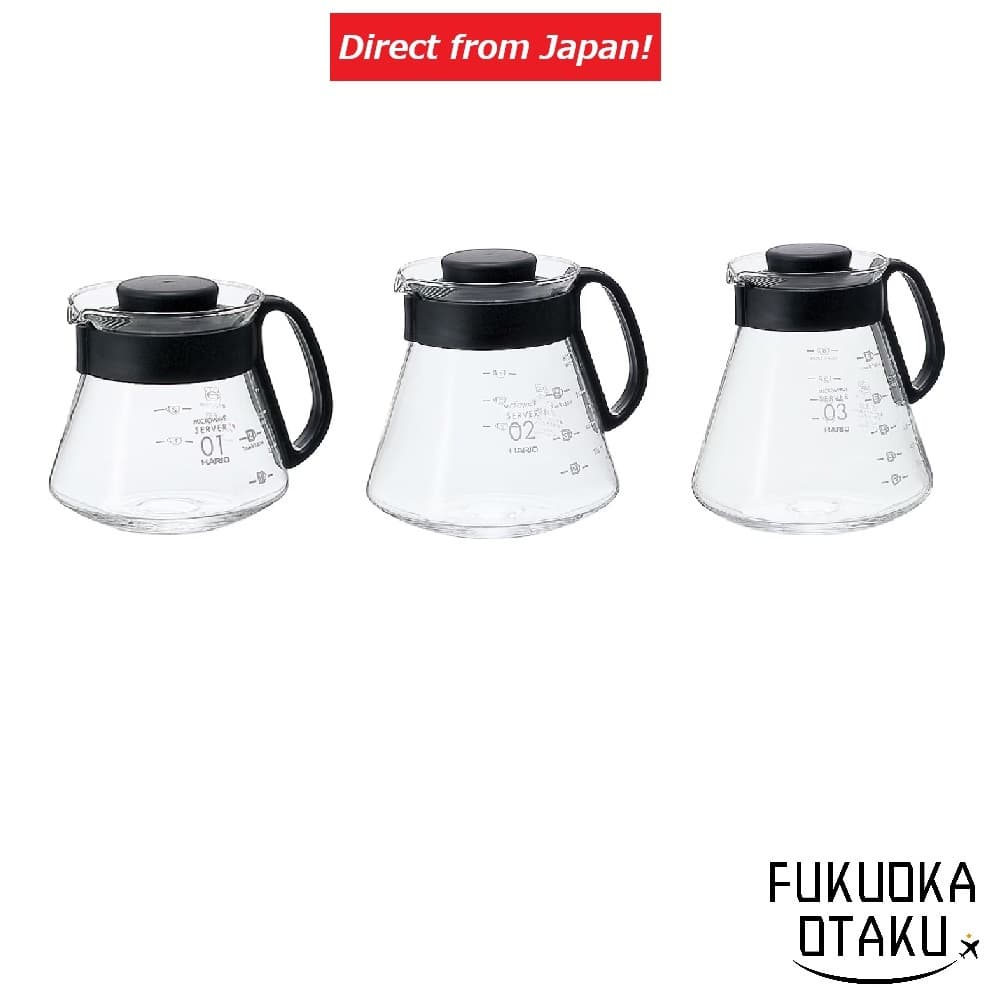 HARIO Server V60 p/ Micro-ondas XVD 360ml/600ml/800ml com Tampa【Direto do Japão】