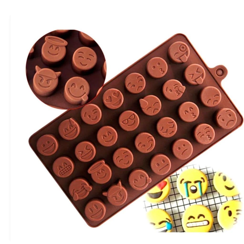 Forma Molde Emoji Memes Carinhas Emoticon Silicone Chocolate
