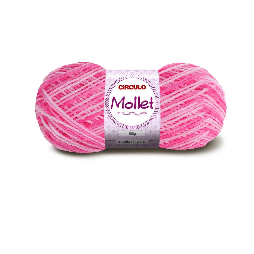 Lã Mollet Mesclada 100 gramas Circulo.
