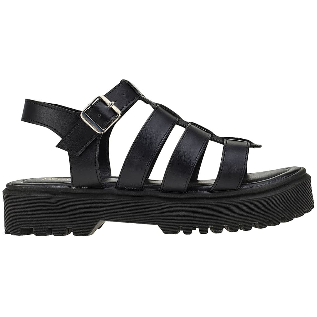 Sandália Feminina Madale Plataforma Flatform Tratorada Tiras Confortável Estilo Casual