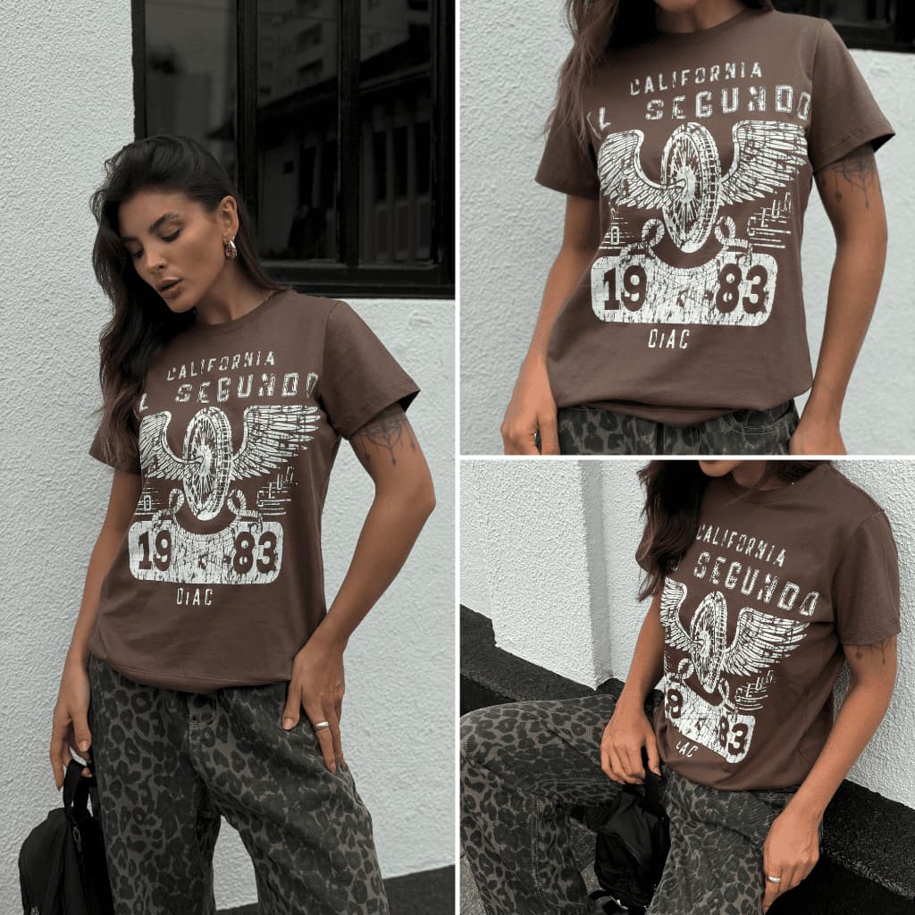 Blusa Feminina Algodão 100% Básica TS021-C13