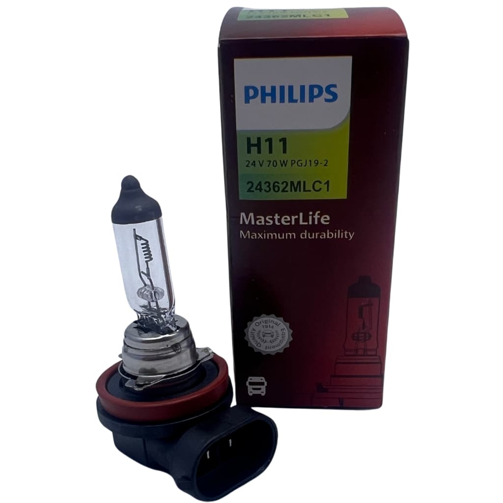 Lampada Halogena H11 70W 24V Philips Alta Visibilidade e Qualidade para Faróis Automotivos