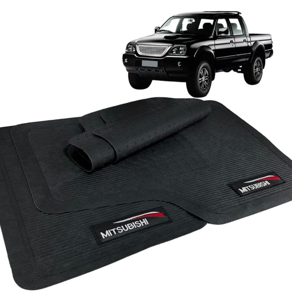 Tapete para Carro L200 Outdoor 2007 2008 2009 2010 2011 2012 Borracha Com Logo