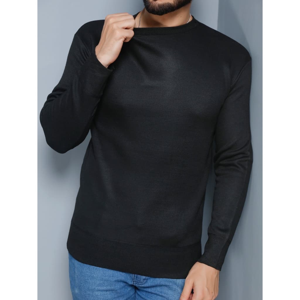 Suéter Gola redonda Masculino de Alta Qualidade e Confortável para o Inverno Interior de veludo