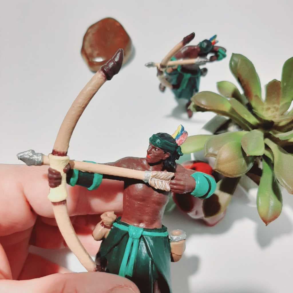 Orixa Oxóssi - 12 cm com Acabamento em Pintura Artesanal  | Impressão 3D | Arte de Orum