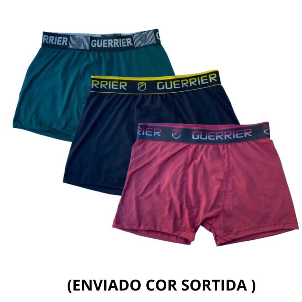 Kit Cueca Guerrier  Boxer 3 Peças