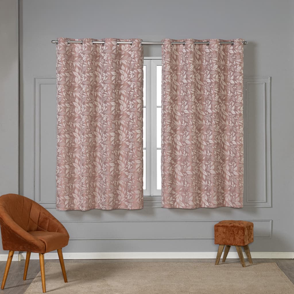 Cortina Sala Tecido 2 Metros Jacquard Para Sala Quarto Cozinha 2,00x1,30 C/ Ilhós Cromado
