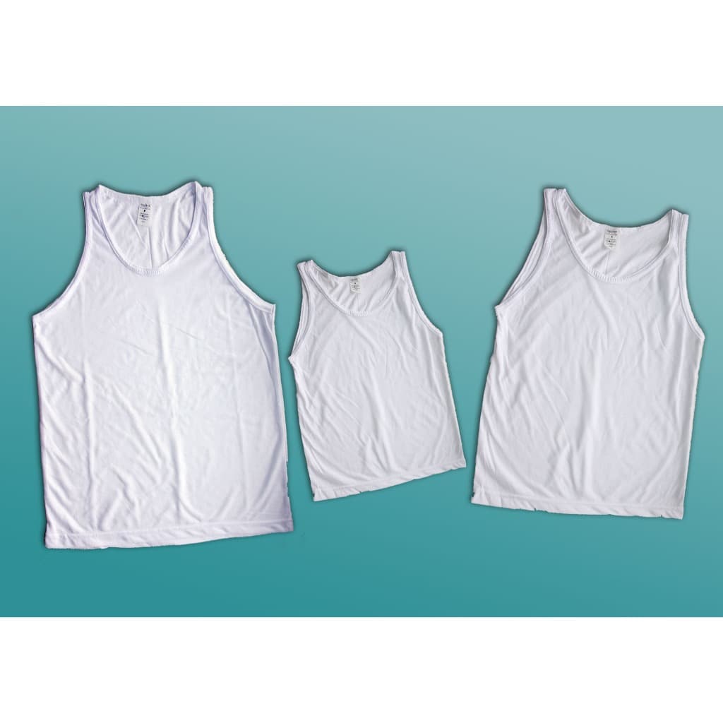 Kit 10 Camisetas regata branca 100% poliester lisa para estampar em sublimação