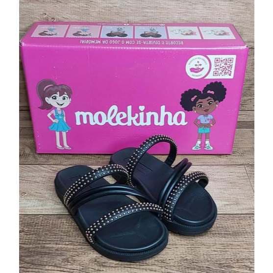 TAMANCO ENCAIXAR MOLEKINHA PRETO COM TACHINHA DOURADA