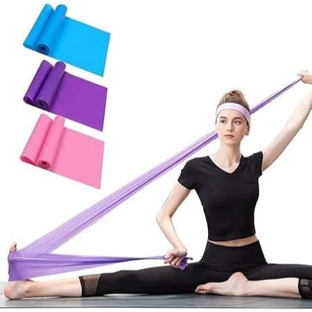 Faixa de Resistência Yoga p/ Alongamento Exercícios Pilates Fisioterapia Fortalecimento Elástico