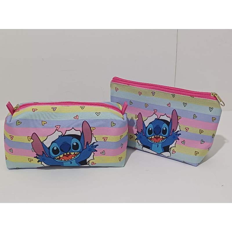Conjunto Estojo KIt Necesser Multiuso Stitch Personagens