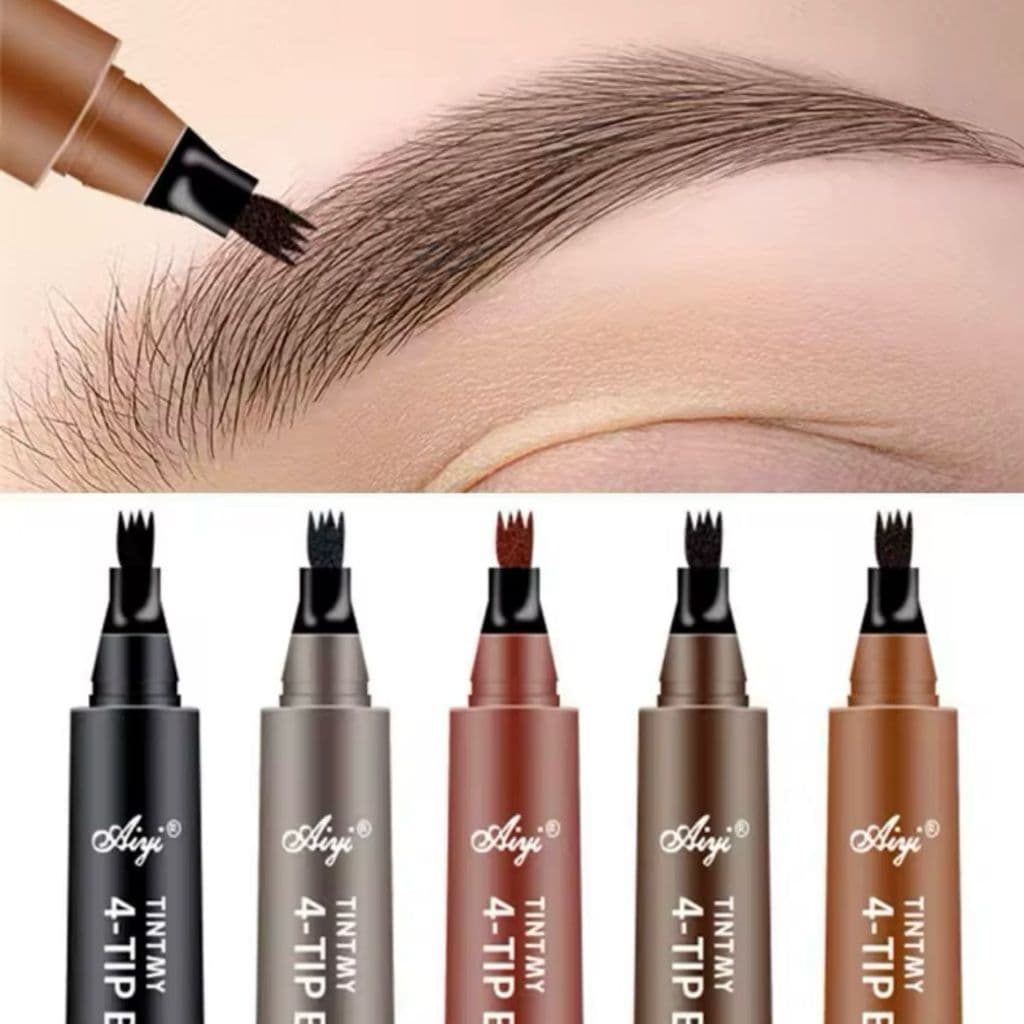 Caneta de Sobrancelha 5 Cores Lápis Efeito Natural Á Prova D'Água