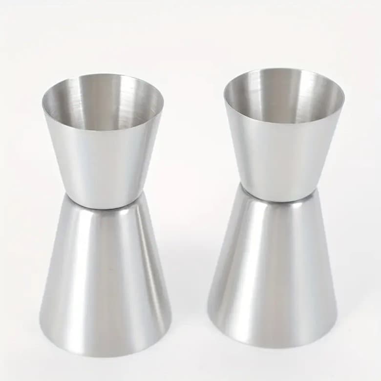 Kit 2 Dosadores de Bebidas Em Aço Inox Capacidade 30ml/60ml