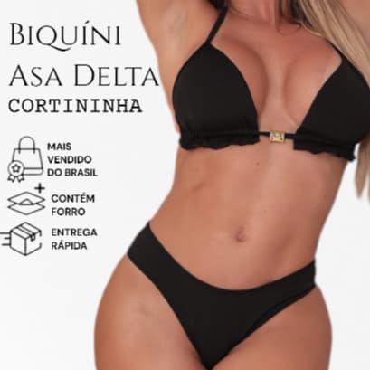 Biquíni feminino asa delta suplex com bojo praia piscina verão