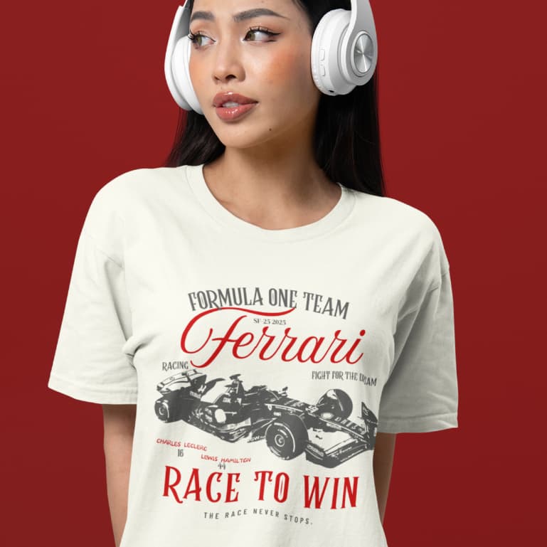 CAMISETA ESTILO VINTAGE AUTOMOBILISMO 2025 CHARLES LECERC E LEWIS HAMILTON 100% ALGODÃO