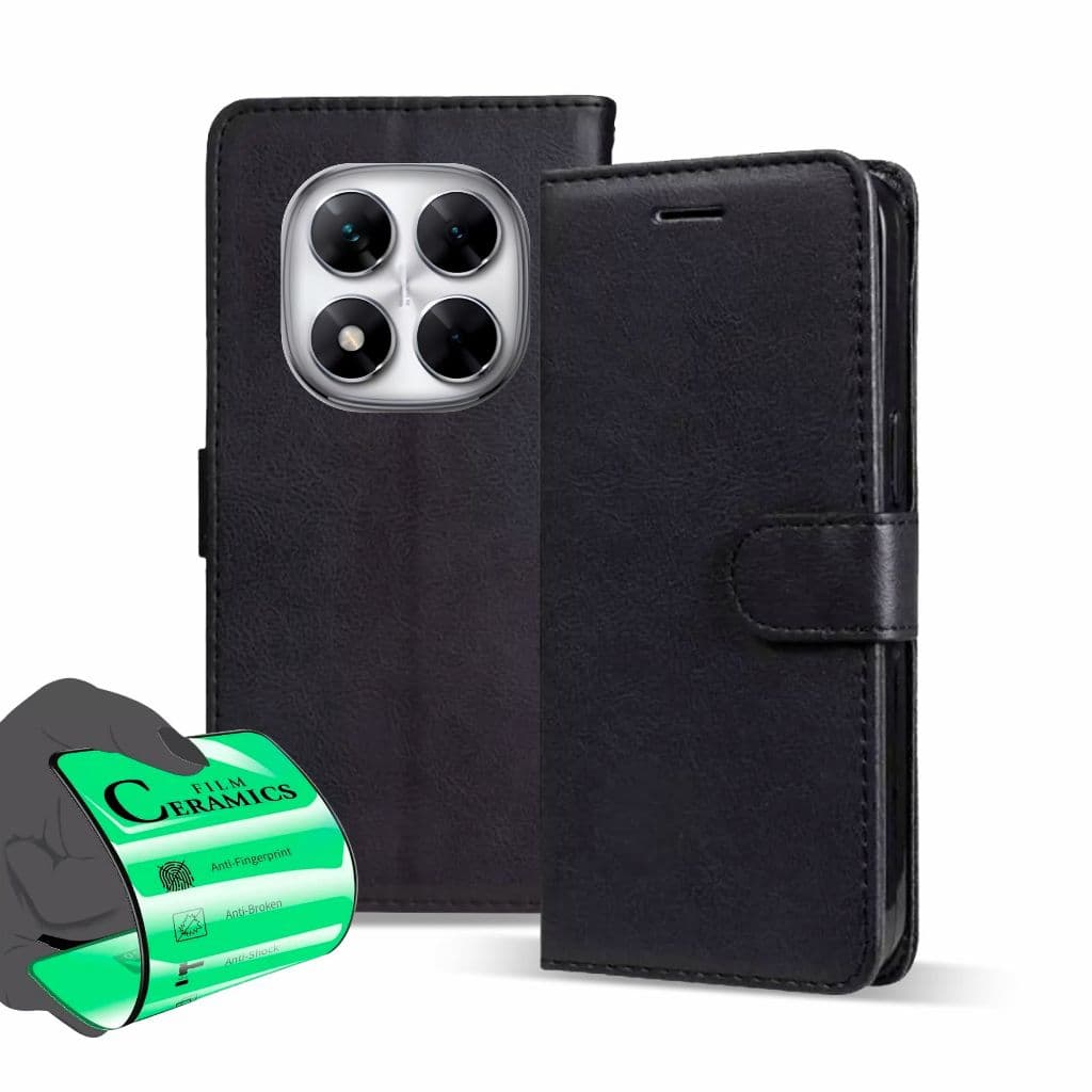 Capa Capinha Carteira Flip + Película Para Xiaomi Poco X7 X7 5G