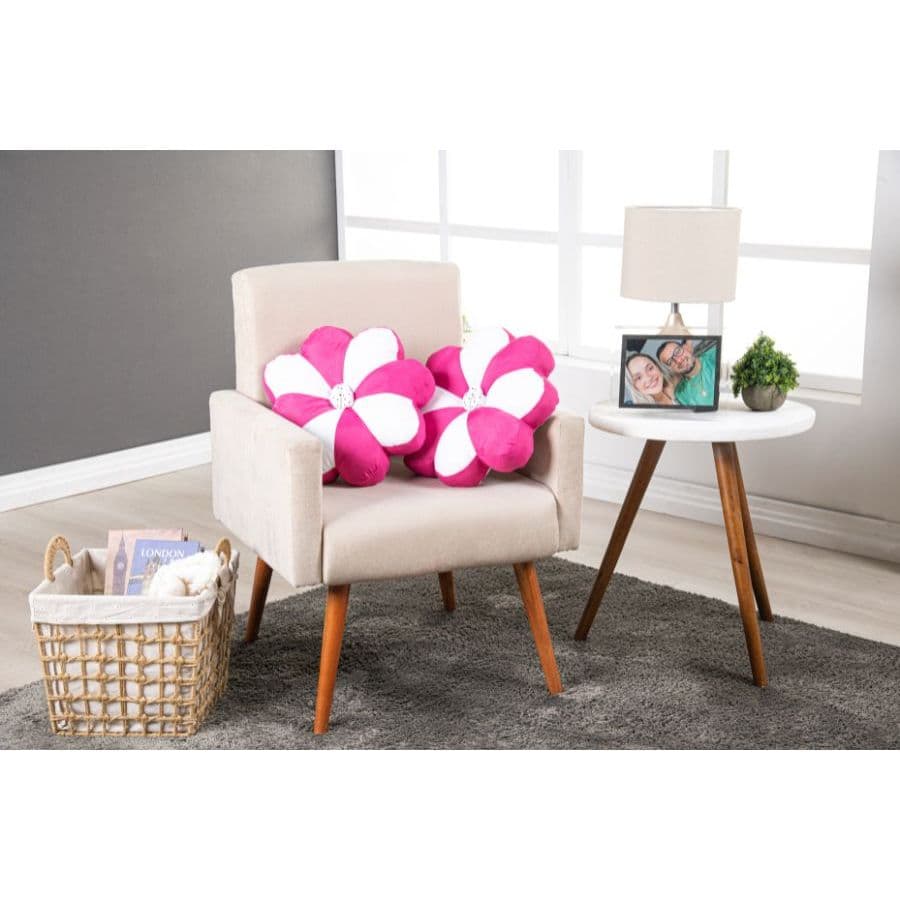 Kit 02 Almofadas Formato Flor Cores Lindas Modernas