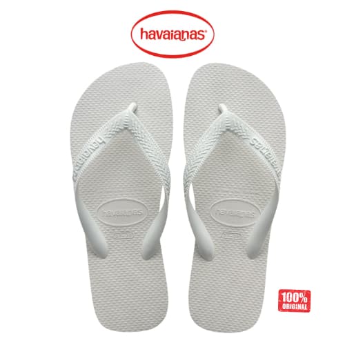 Chinelo Havaianas Top Adulto 33/34 ao 45/46 Original Sandália Unissex Branca / Preto