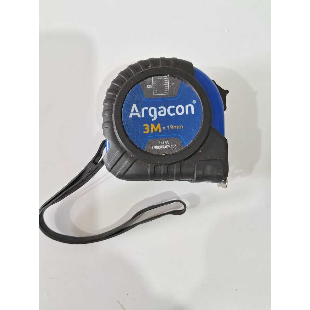 Trena Argacon Emborrachada 3mx19mm Com Trava Medição Precisa