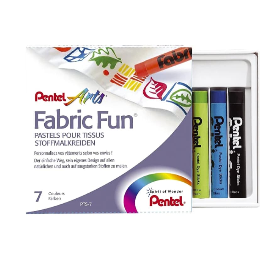 Giz Pastel Seco Pentel Arts Fabric Fun PTS-7 Para Tecido