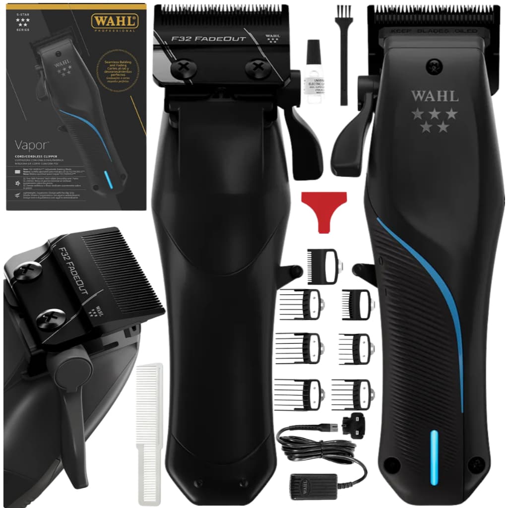 Máquina De Cortar Cabelo Wahl Vapor Profissional Motor Brushless 8000 RPM Lançamento Wahl