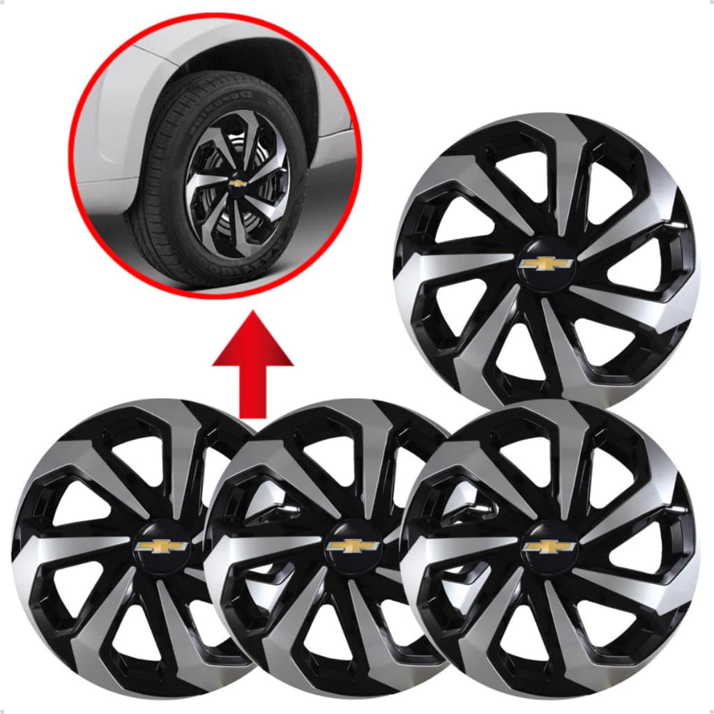 Kit 4 Carlotas Esportivas Aro 13 Spider Celta Classic Corsa Onix