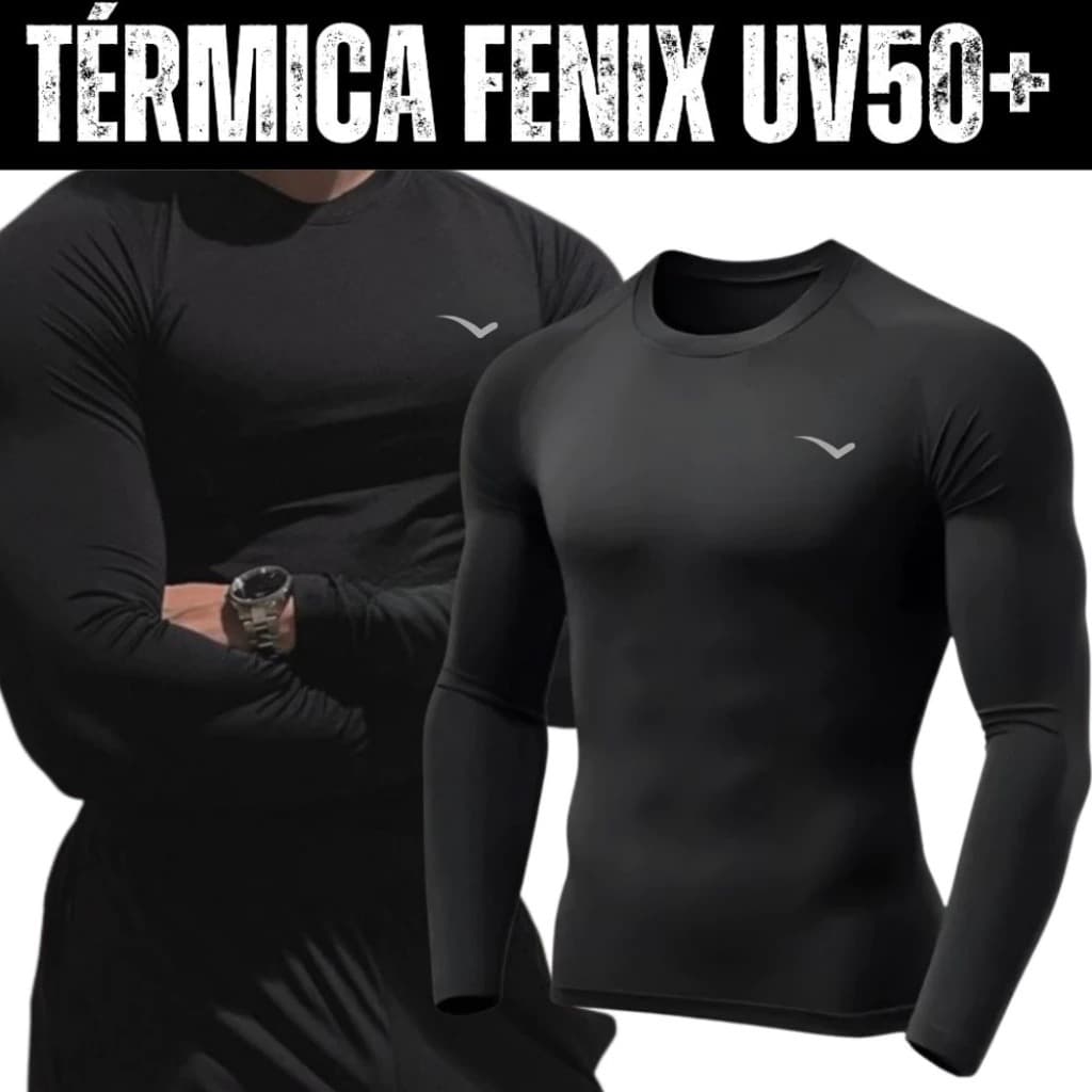 Blusa Térmica Masculina Camisa Termica Feminina Proteção UV Fator 50+ Fenix