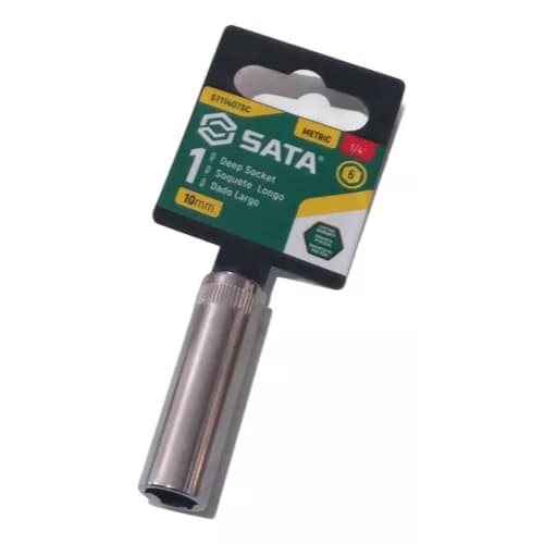 Soquete Sextavado Longo Encaixe 1/2'' Crv - Sata
