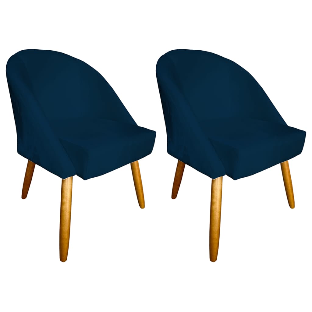 Cadeira Sala de Jantar Lua Suede Luxo Pés Palito