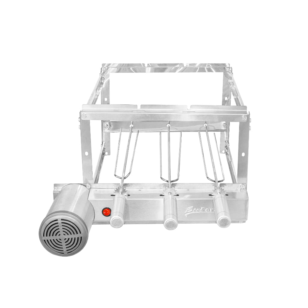 Kit giratório inox 3 espetos gril gira SeveFort