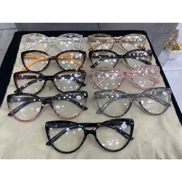 Óculos de grau pra perto leitura 5972 3D oval gatinho feminino novo