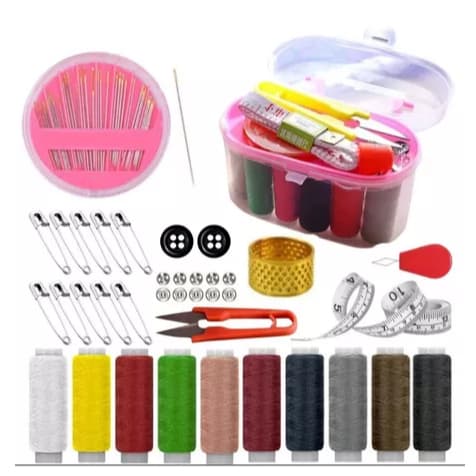 Kit Costura Completo Viagem Maleta Estojo 46 Peças