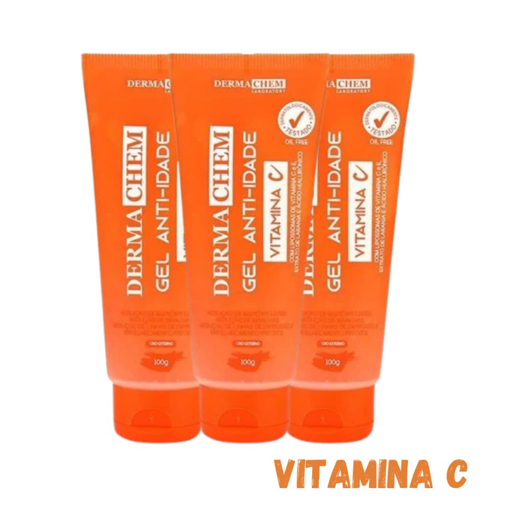 Gel Clareador Limpeza Facial Profunda com Vitamina C  Dermachem