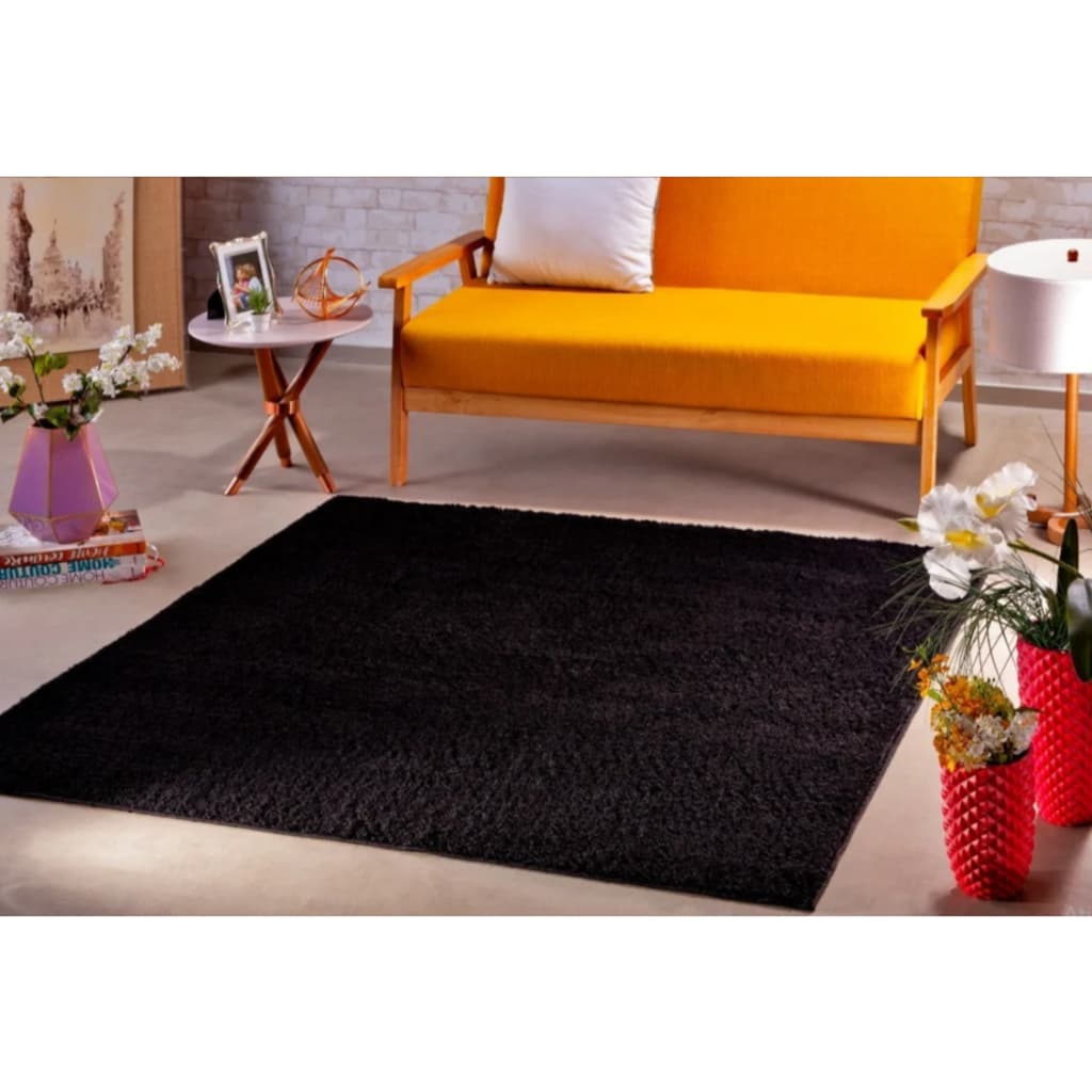 Tapete Retangular 1,00x1,50 Pelo Curto Macio 100% Antiderrapante Sala Quarto Escritorio Loja