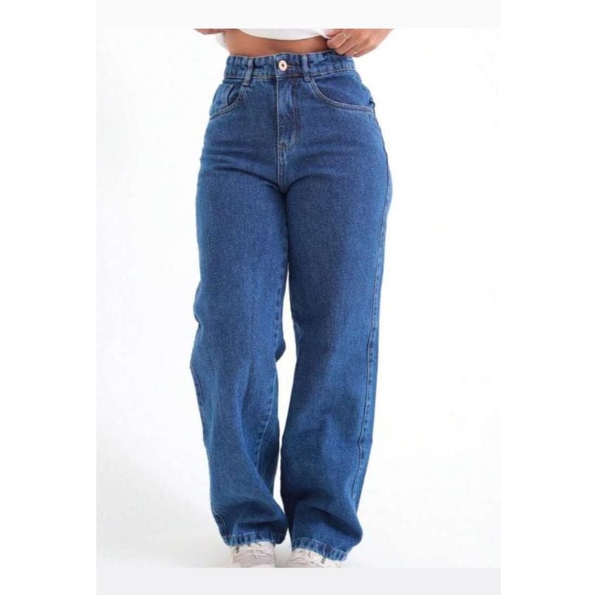 Calça Jeans Wide Leg Feminina Cintura Alta Lançamento